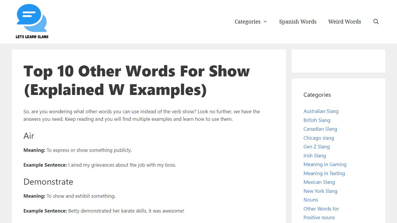 Top 10 Other Words for Show (Explained w Examples)